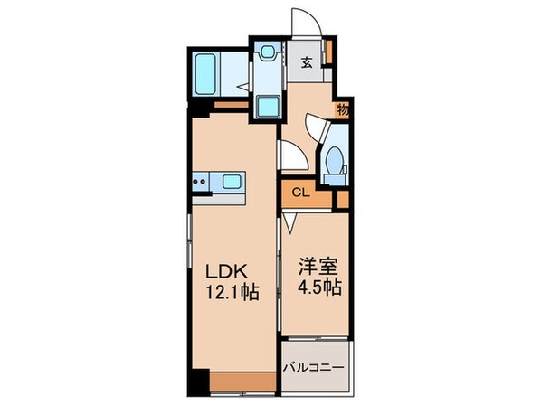 ルパルテール大濠の物件間取画像